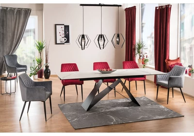 Westin III étkezőasztal edzett üveg-kerámia asztallappal STATUARIOA VENATO