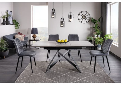 Westin SC étkezőasztal fehér márványmintás edzett üveg asztallappal