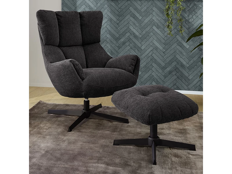 Melania relax forgófotel lábtartóval