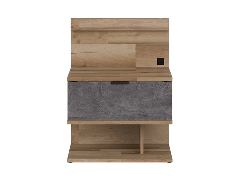 Arica éjjeliszekrény, 1 fiókos balos, USB, LED