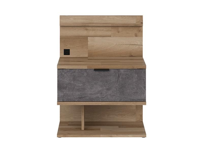 Arica éjjeliszekrény, 1 fiókos jobbos, USB, LED