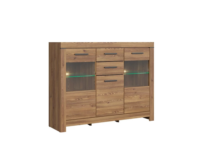 Balin komód 3 ajtós (2 vitrines) 2 fiókos