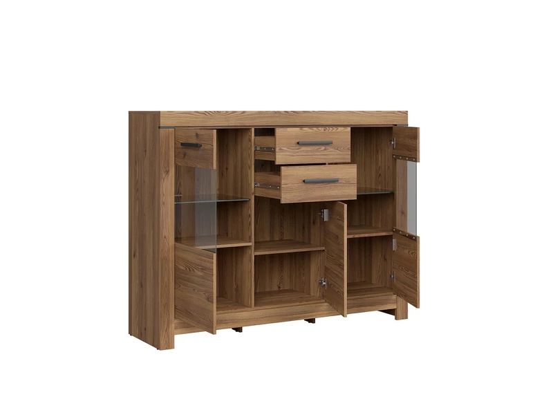 Balin komód 3 ajtós (2 vitrines) 2 fiókos