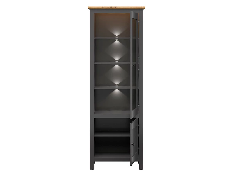 Hesen grafit vitrin 2 ajtós (1 vitrines)