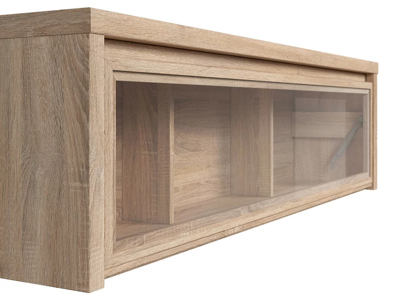 Kaspian faliszekrény vitrines, lenyíló ajtós