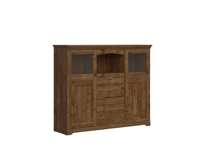 Patras vitrines komód 2 ajtós 4 fiókos