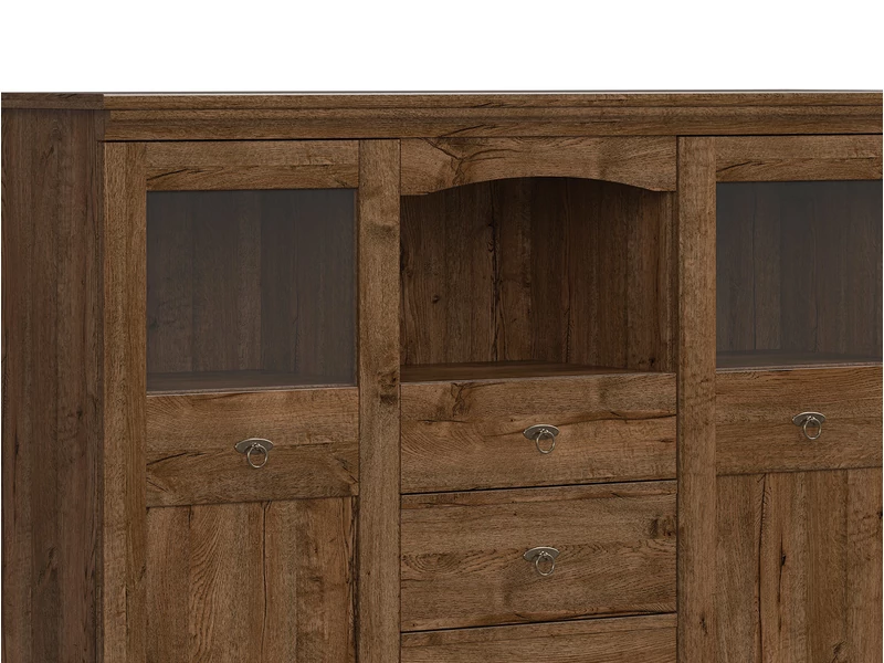 Patras vitrines komód 2 ajtós 4 fiókos