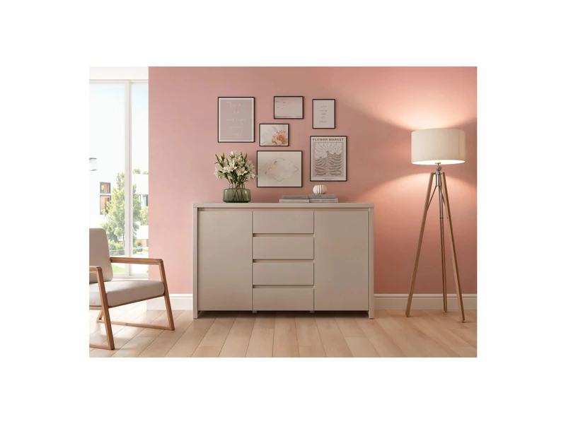 Kaspian komód 2 ajtós 4 fiókos