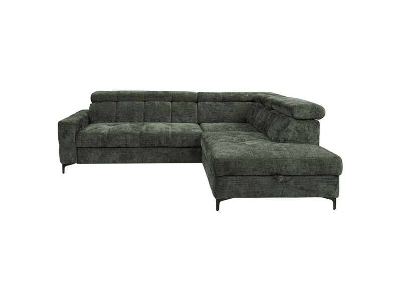 Leno ottomános sarokgarnitúra, ágyazható, ágyneműtartós jobbos