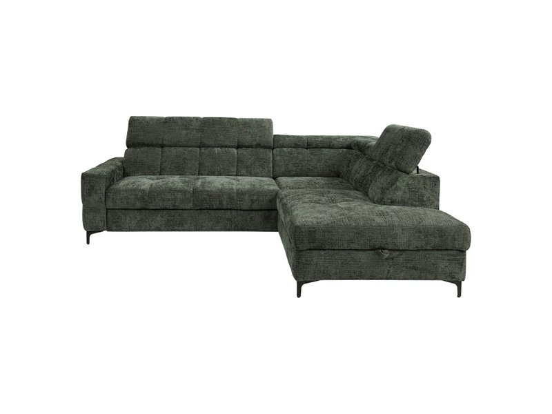 Leno ottomános sarokgarnitúra, ágyazható, ágyneműtartós jobbos