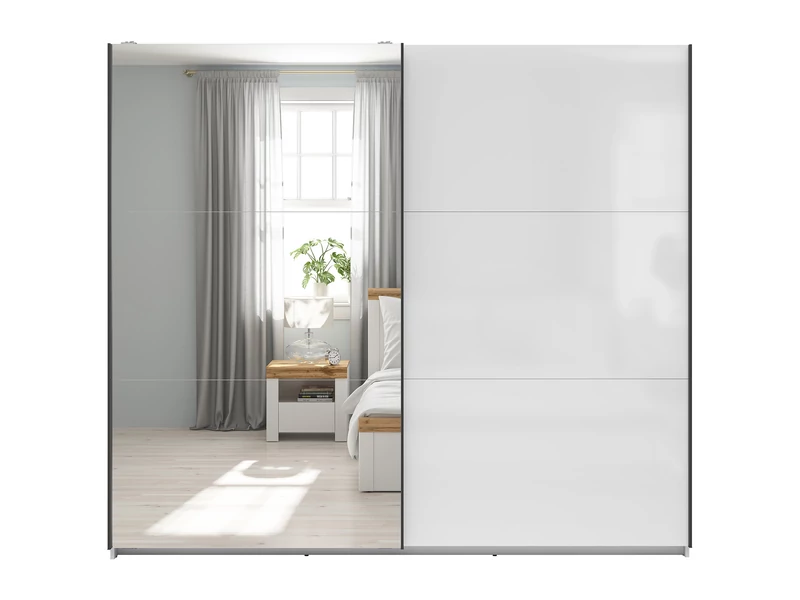 Tetrix tolóajtós gardróbszekrény 220 cm egytükrös