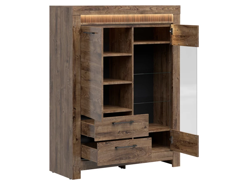 Torin vitrin 2 ajtós (1 vitrines) 2 fiókos