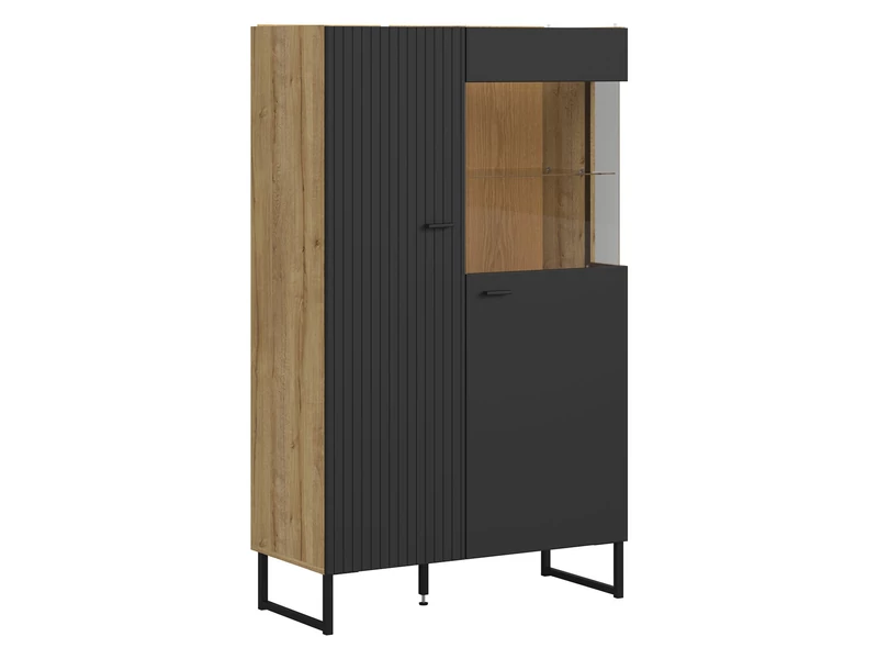 Zenda vitrin 2 ajtós 150 cm (1 vitrines) fém lábbal