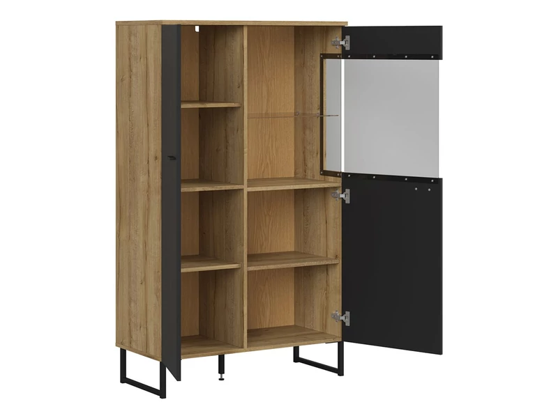 Zenda vitrin 2 ajtós 150 cm (1 vitrines) fém lábbal