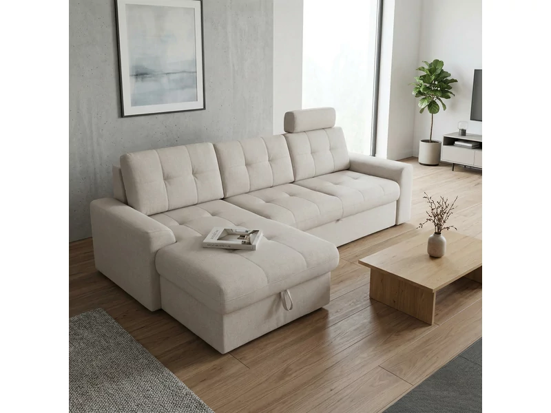 7334 ottomános sarokgarnitúra akciós REC szövettel