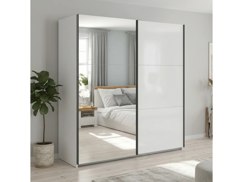 Tetrix tolóajtós gardróbszekrény 183 cm egytükrös - bemutatódarab