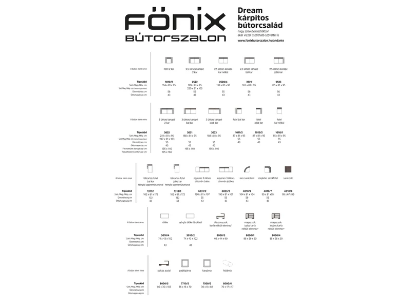 Dream tervezhető garnitúra