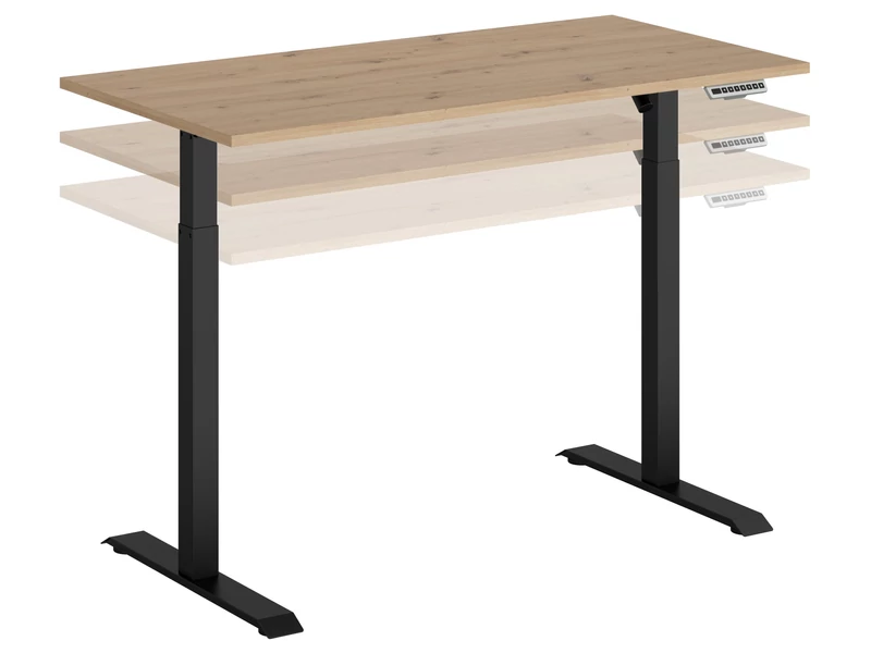 Space Office íróasztal 160 cm, fém lábbal, elektromos magasságállítással