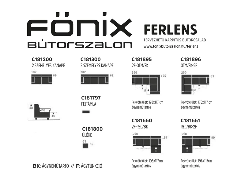Ferlens tervezhető kárpitos garnitúra