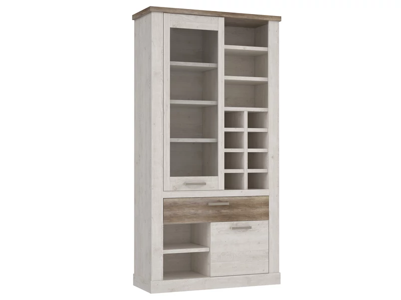 Duro vitrin 2 ajtós (1 vitrines 1 fiókos) LED-világítással
