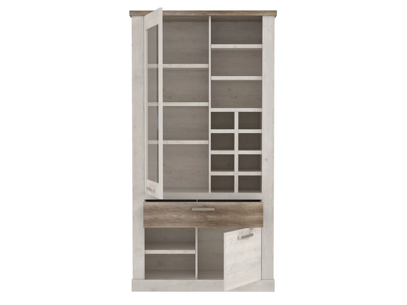 Duro vitrin 2 ajtós (1 vitrines 1 fiókos) LED-világítással