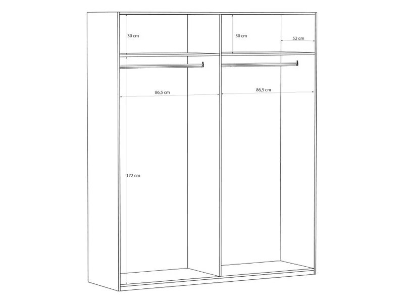 Edwal 4-ajtós gardróbszekrény