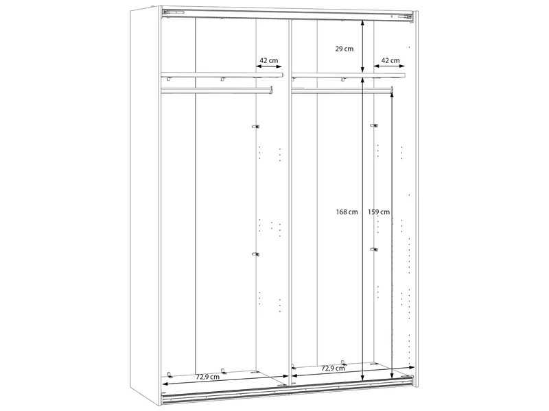 Sophistispace tolóajtós gardróbszekrény