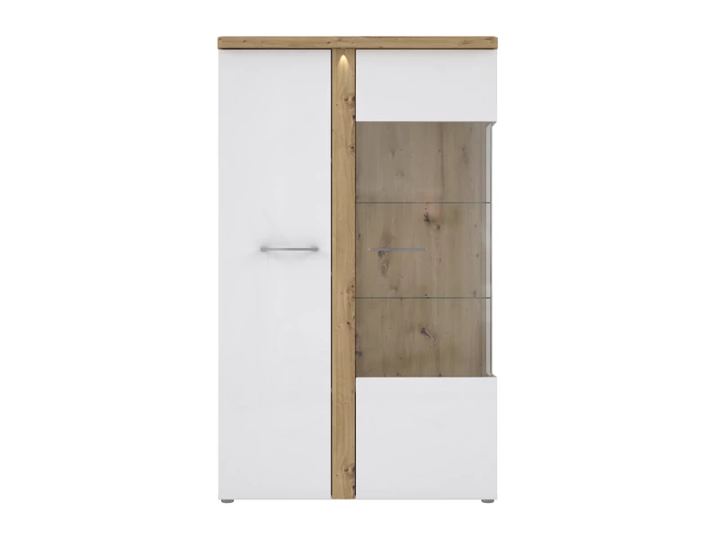 Tuluza vitrines szekrény 2 ajtós (1 vitrines)