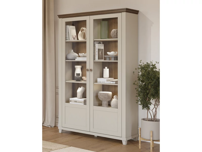 Evora vitrines szekrény 2 ajtós