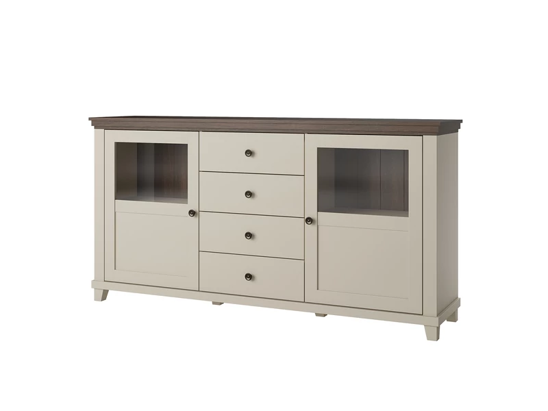 Evora komód 2 ajtós, 4 fiókos