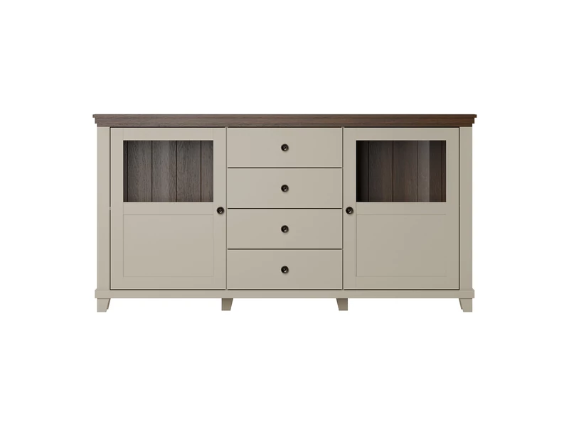 Evora komód 2 ajtós, 4 fiókos