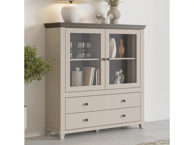 Evora komód 2 ajtós, 4 fiókos