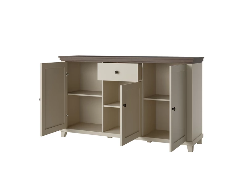 Evora komód 3 ajtós, 1 fiókos