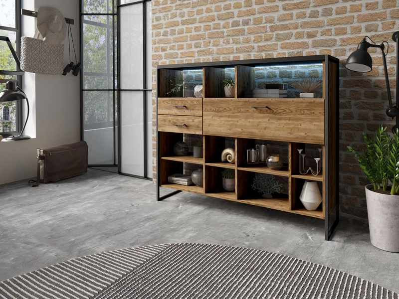 Tarabo könyvespolc 1 lenyíló ajtós 2 fiókos - bemutatódarab