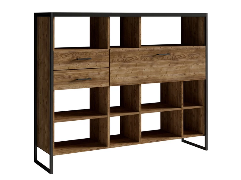 Tarabo könyvespolc 1 lenyíló ajtós 2 fiókos - bemutatódarab