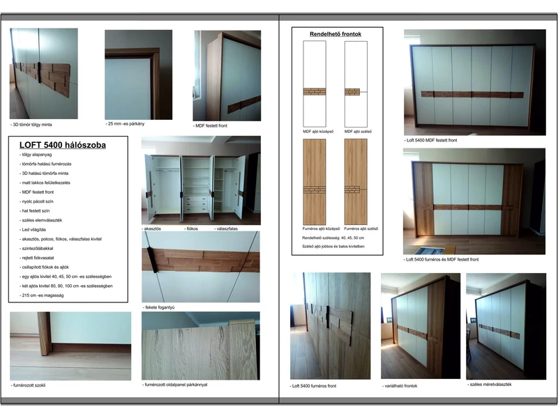 Loft gardróbszekrény-rendszer