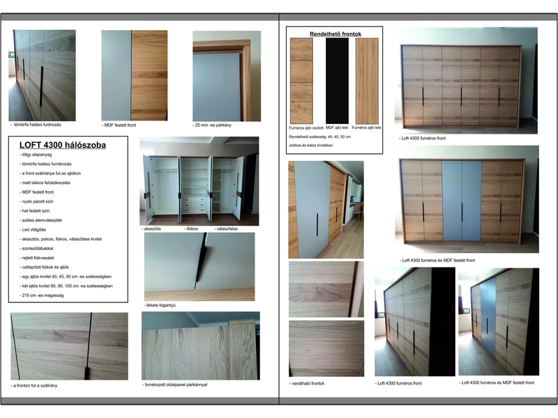 Loft gardróbszekrény-rendszer