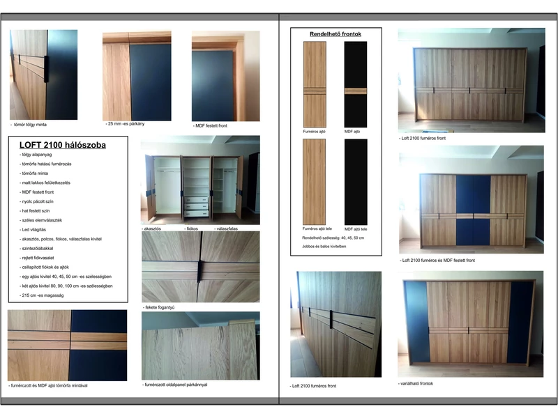 Loft gardróbszekrény-rendszer