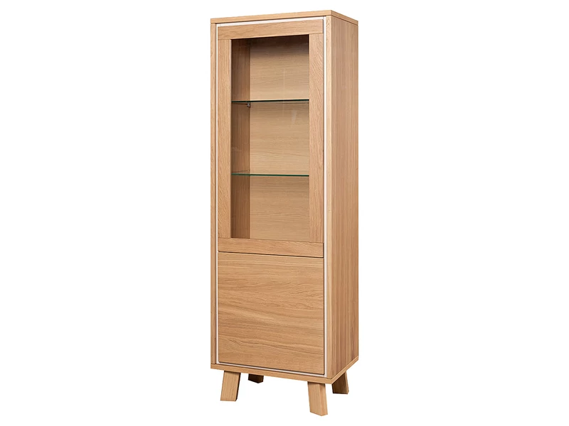 Rovere vitrin 1 ajtóval + 1 üvegajtóval