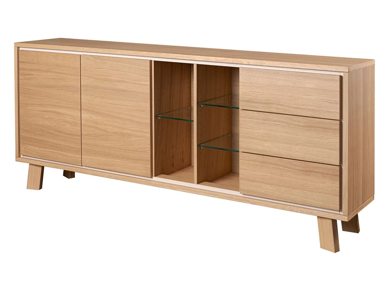 Rovere komód  2 ajtóval + 3 fiókkal