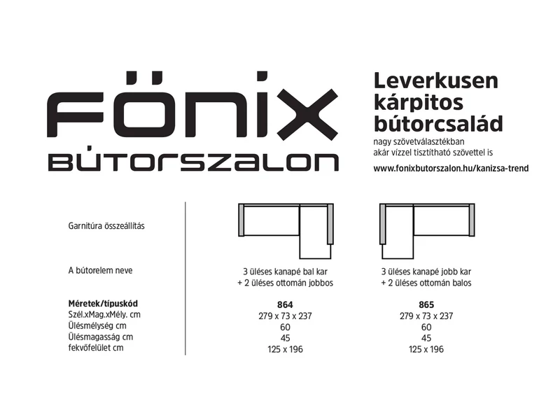 Leverkusen tervezhető garnitúra