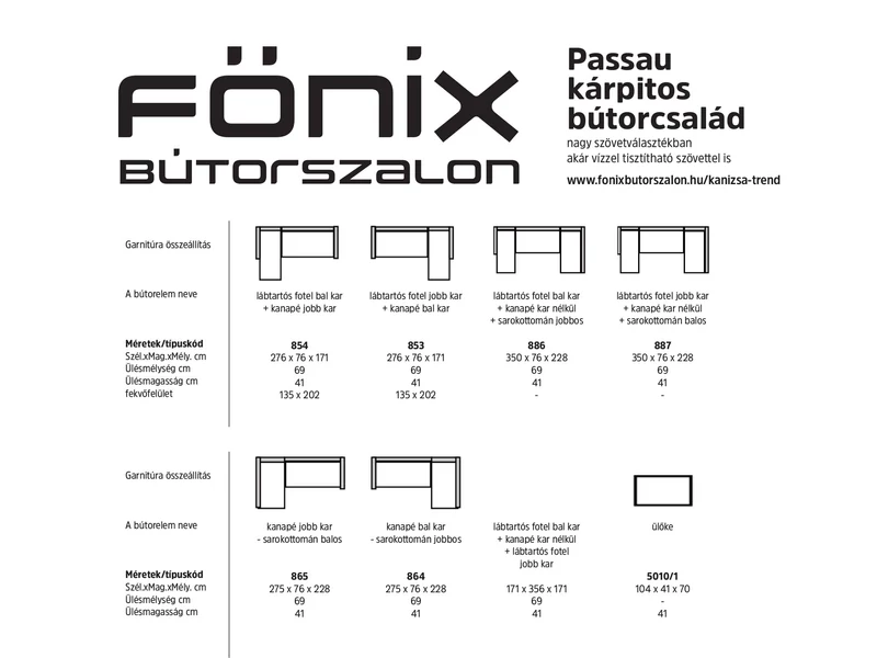 Passau ülőgarnitúra taupe