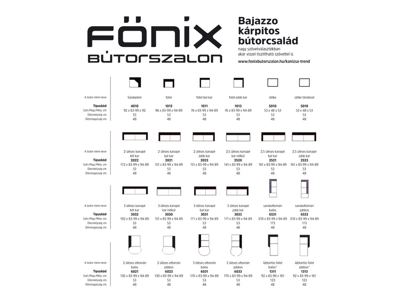 Bajazzo tervezhető kárpitos garnitúra