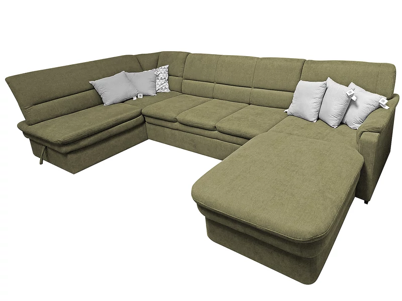 Prum U-alakú ülőgarnitúra, ágyazható, ágyneműtartós