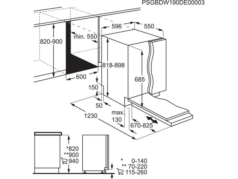 AEG FSK93848P beépíthető mosogatógép