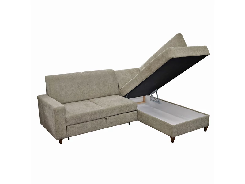 Family sarokgarnitúra, ágyazható, ágyneműtartós balos